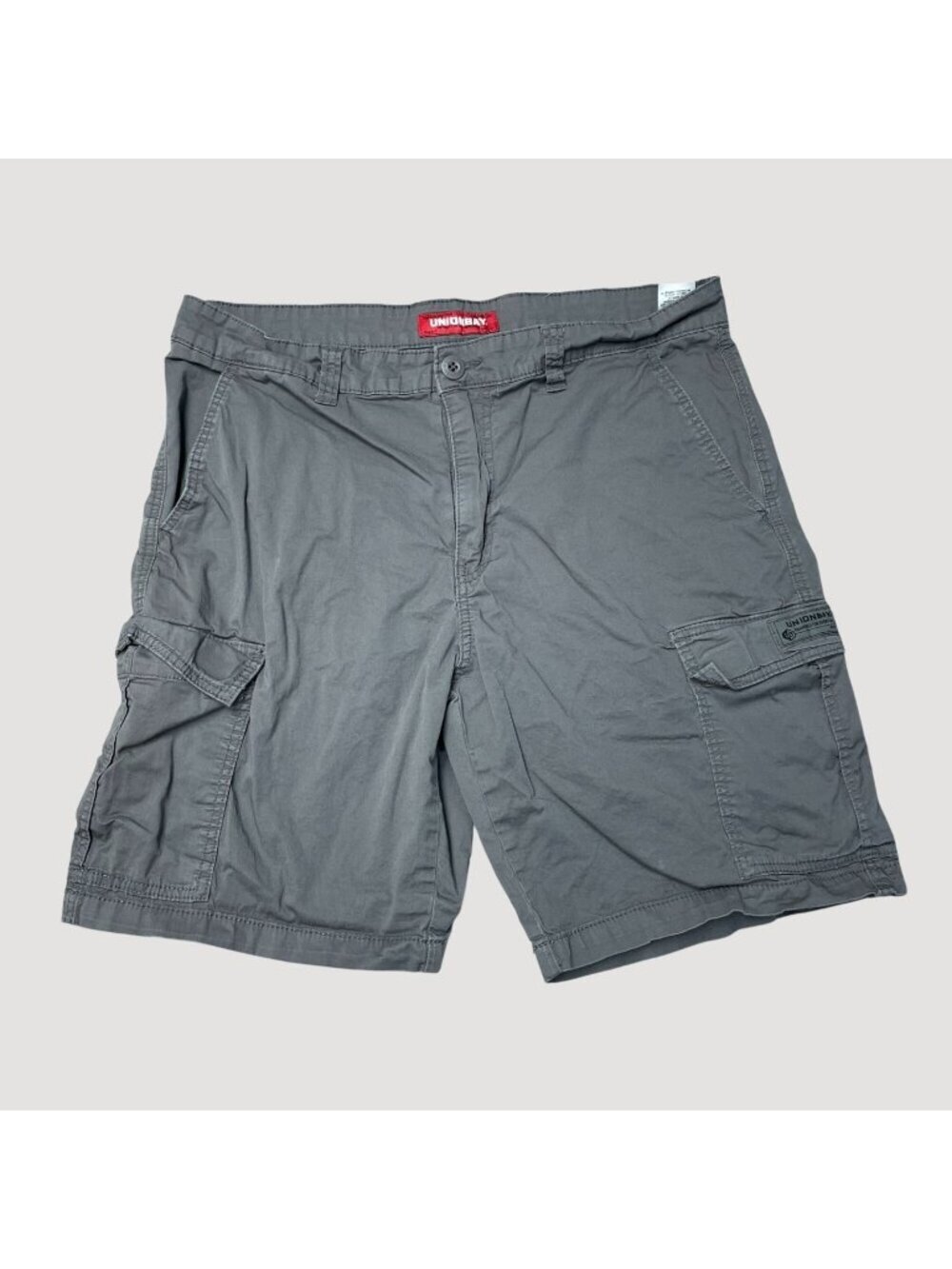 Unionbay Men's Size 36 Gray Cargo Shorts Cotton Blend Casual Style e1634